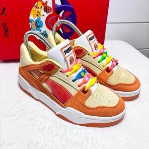 Puma POKeMon Kids' Orange and‎ Cream Sneakers Size 4.5 NEW